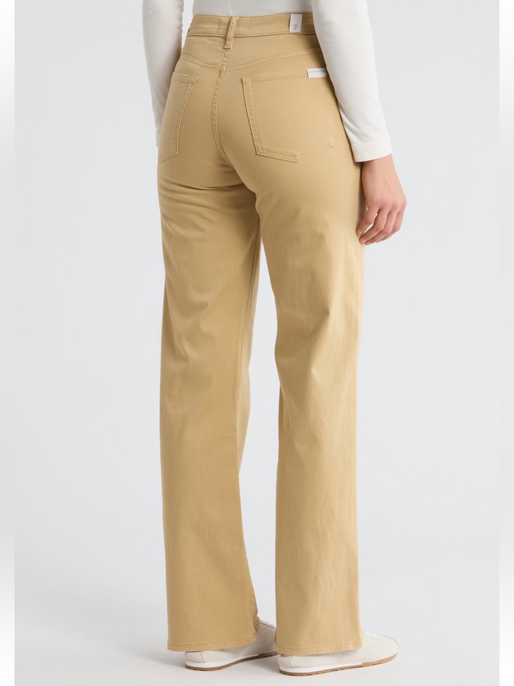 🔹 NWOT 7 For All Mankind Alexa Sateen Beige Bootcut Pants | Women’s Size 29